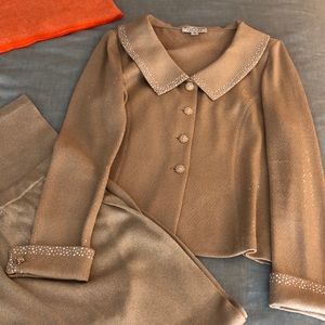 St. John Tan Pants & Jumpsuit Set